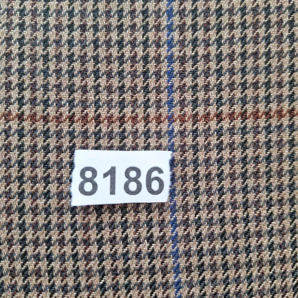 Polo Ralph Lauren University Club Blazer Mens 42 Tall Brown Wool Houndstooth